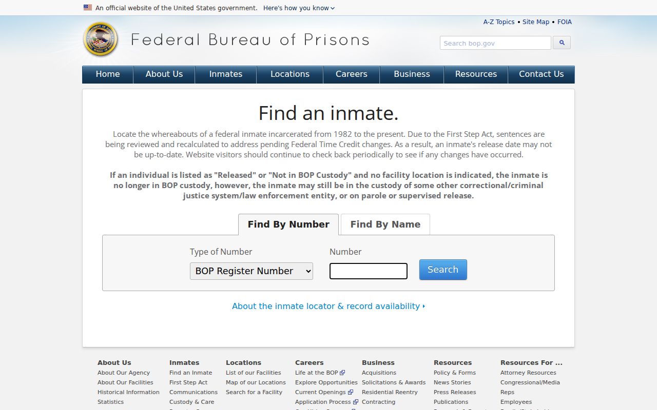 Juab County sex offender search federal inmate locator distinction